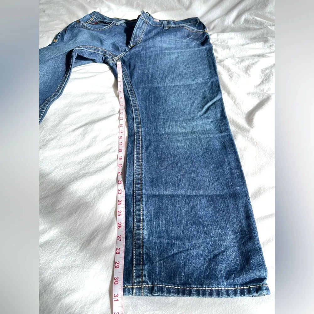 Ariat FR M3 Loose Straight Leg Jeans Men’s 42x32 Blue Frame Resistant Work - Picture 11 of 16